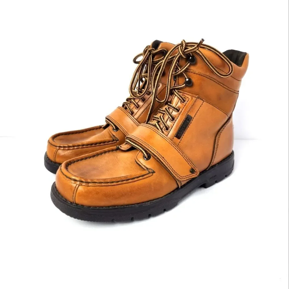 Rockport XCS Leather Hightop Boots Camel Size 9.5